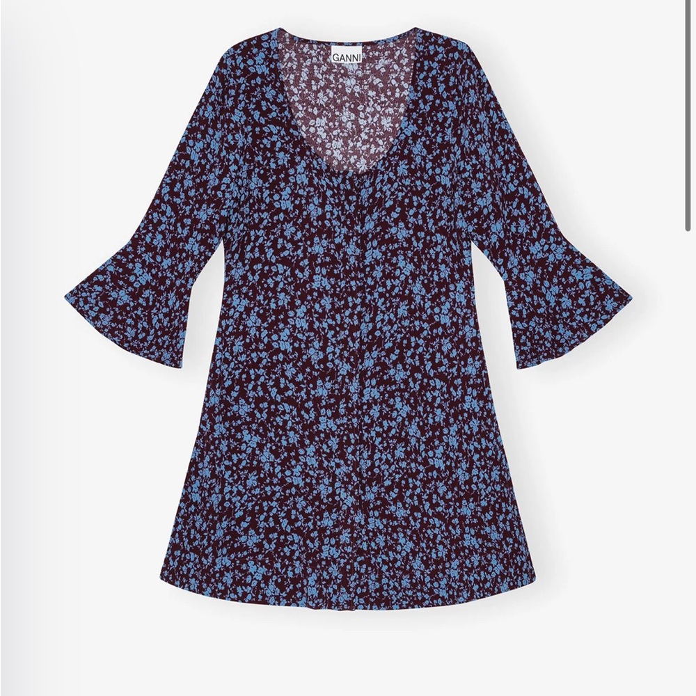 Ganni Printed Mini Dress NWT